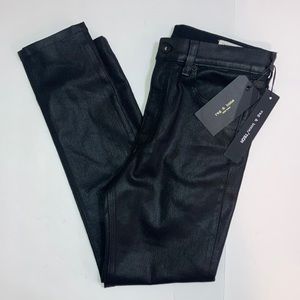 NWT Rag & Bone High Rise Skinny Shiny Black Jeans 30